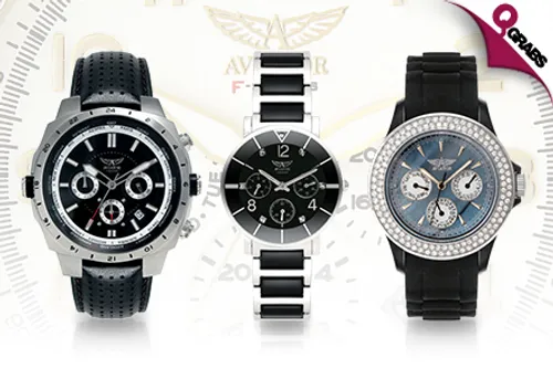 From QR269 Stand Out with Men's OR Women's Aviator Watch - Choose from 10 Classic Designs! (Up to QR774 Value)